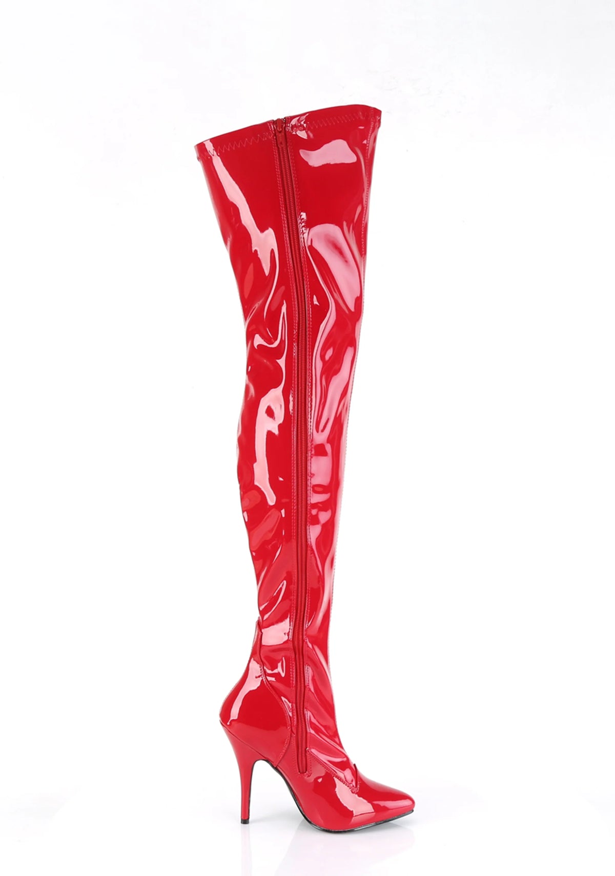 Seduce-3000 Thigh High Boots-Red