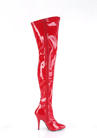 Seduce-3000 Thigh High Boots-Red