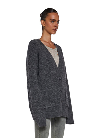 Rooftop Escape Knit Cardigan - Gray
