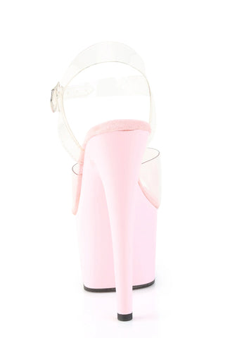 Adore-708 Platform Ankle Strap Sandals-Baby Pink