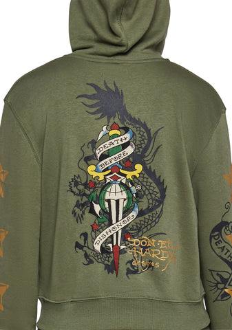 Cobra Flame Zip Front Hoodie