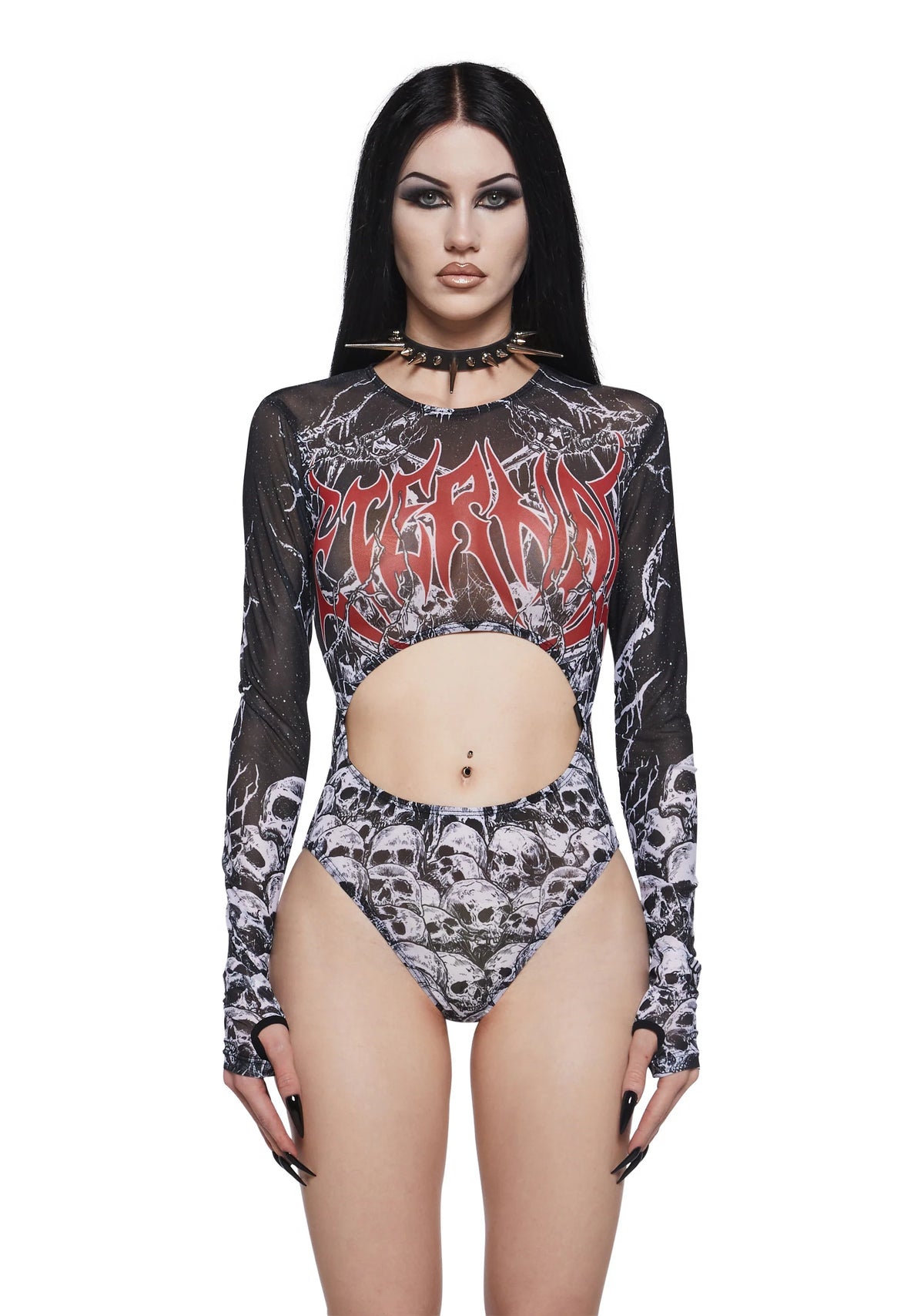 Graveyard Anthem Cut Out Bodysuit