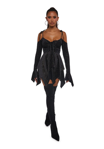 F is For Fairies® Handkerchief Dress - Glitter Velour