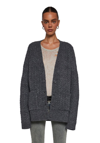 Rooftop Escape Knit Cardigan - Gray