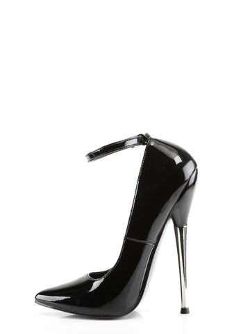 Dagger-12 Ankle Strap Pumps-Black