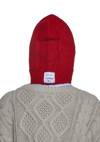 Fall Vibing Knit Hood - Red