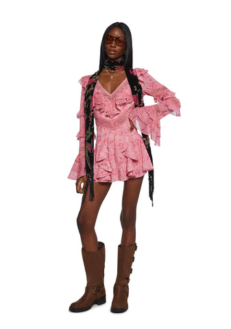 Dusk Dancer Lace Romper