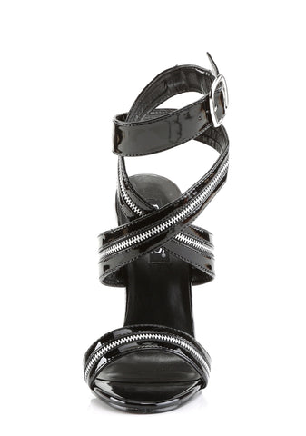 Domina-119 T-Strap Sandals-Black