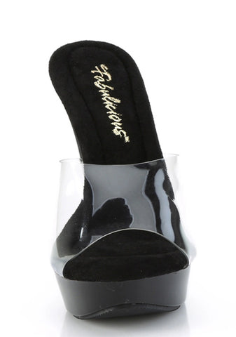 Cocktail-501 Platform Slides-Clear-Black