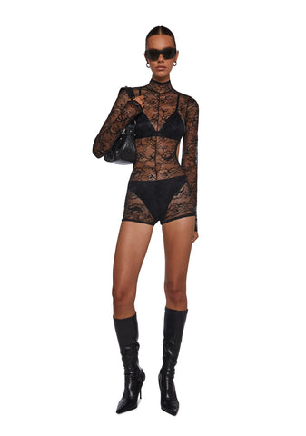 Sheer Affection Lace Romper