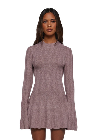 Cafe Reverie Mini Dress - Purple