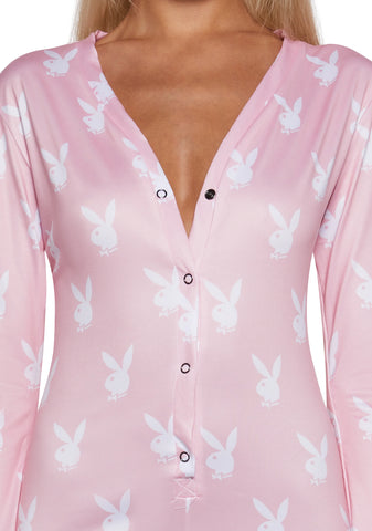 Playboy Slumber Bunny Romper - Pink