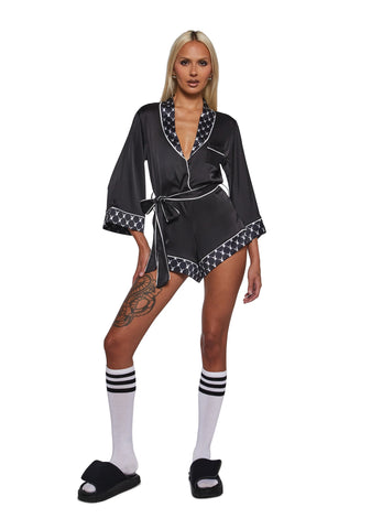 Playboy Bunny Smoke Lounge Romper