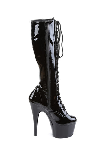 Adore-2023 Platform Knee High Boots-Black