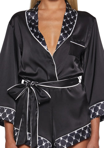 Playboy Bunny Smoke Lounge Romper