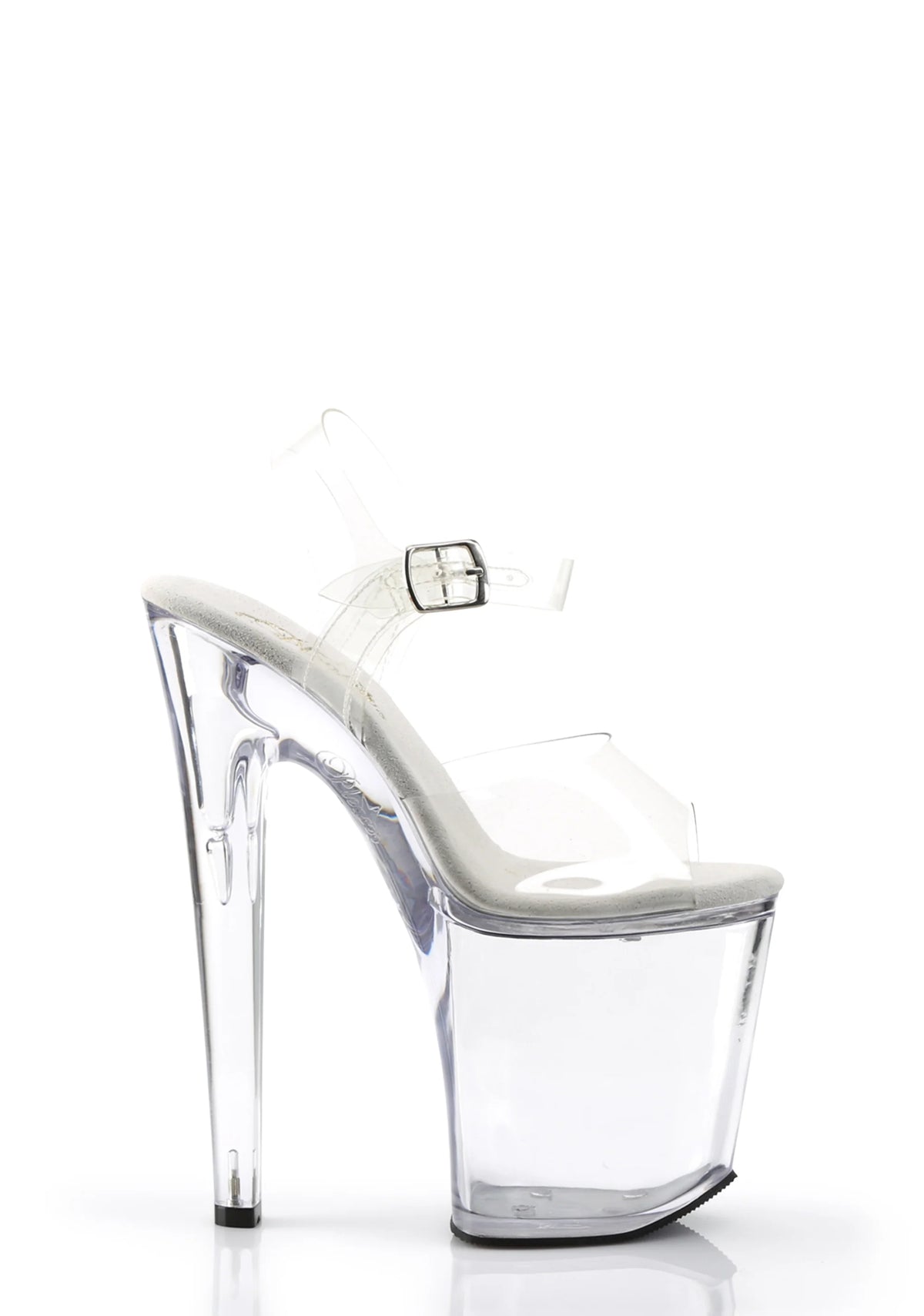 Xtreme-808 Platform Ankle Strap Sandals-Clear