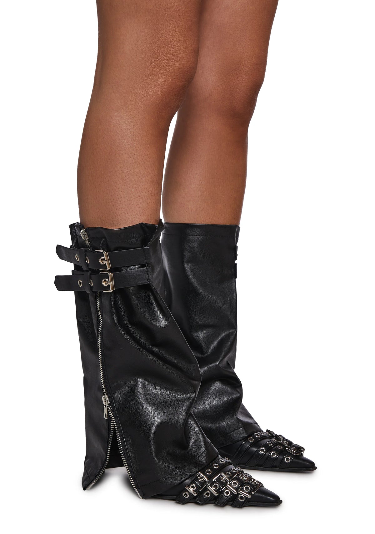 Music Drop Double Buckle Leg Warmers