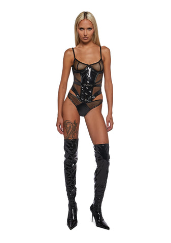 Playboy Blackout Fetish 2-Piece Set