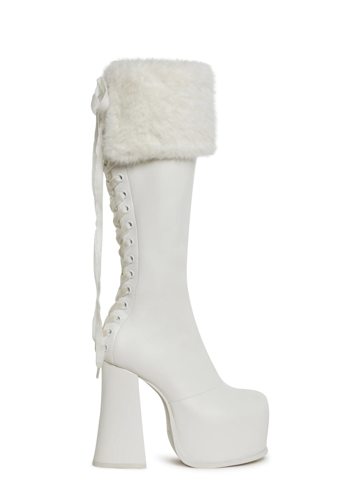 Sweetest Wishes Platform Boots - White