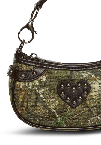 Camo Studded Shoulder Bag