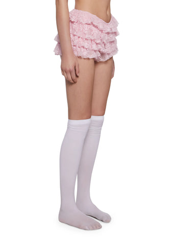 Soft Girl Ruffled Bloomers - Pink