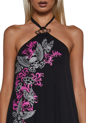 Ciska Brass Knuckle Bubble Mini Dress