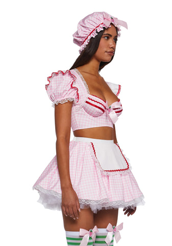 Strawberry Confection Girl Costume