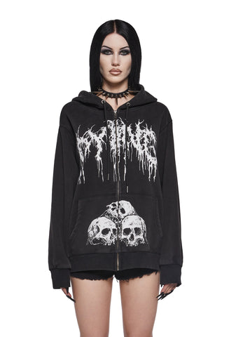 Surrender To Fate Zip-Up Hoodie