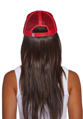White And Red Trucker Hat