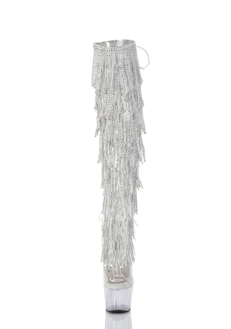 Adore-3019C-RSF Platform Over-The-Knee Boots-Clear