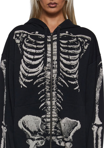 Spine Chiller Zip-Up Hoodie