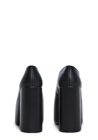 Macabre Meetup Platform Mary Janes - Black