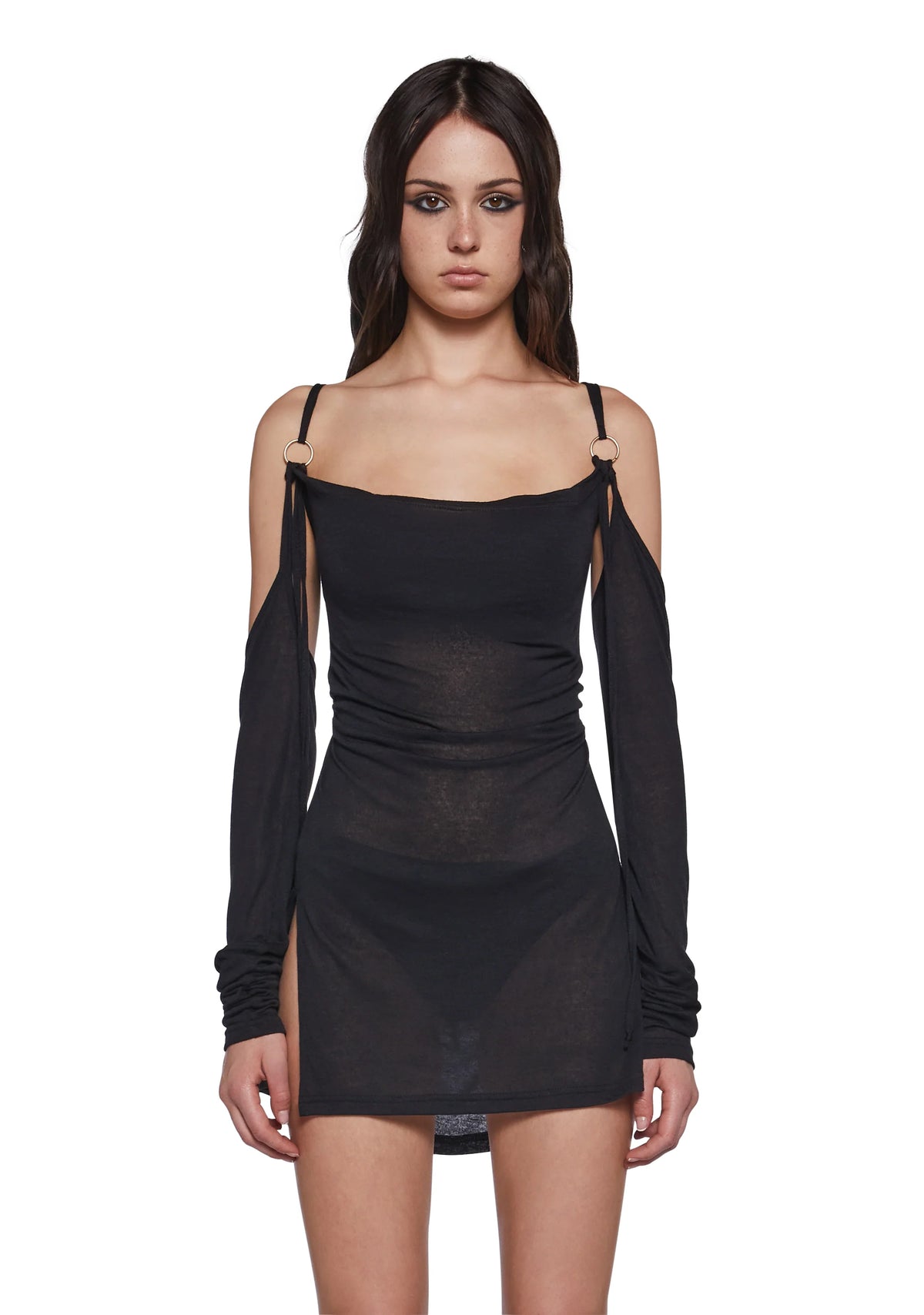 Signal Mini Dress With Detachable Sleeves