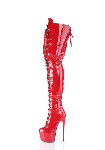Jubilant-4012 Platform Crotch Boots-Red