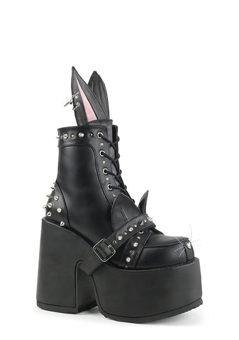 Camel-202 Platform Ankle Boots