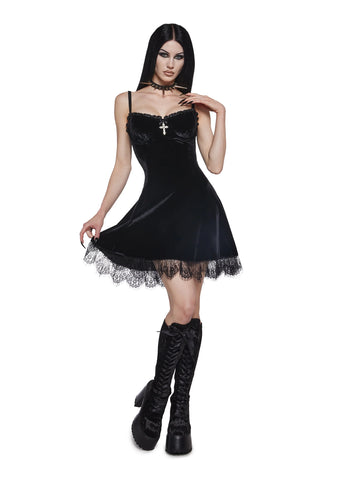 Midnight Blind Faith Velvet Dress