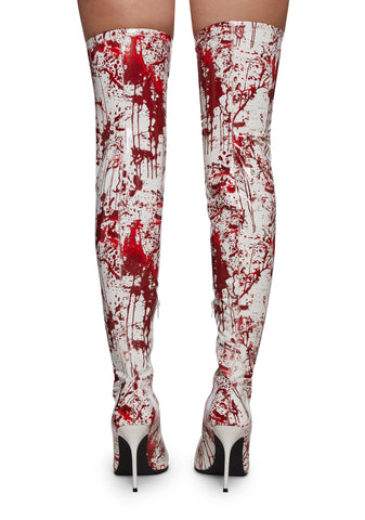 Scream Queen Thigh High Boots