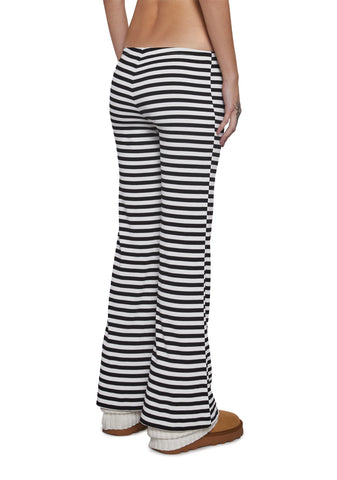 Leave Me Alone Striped Pants - White