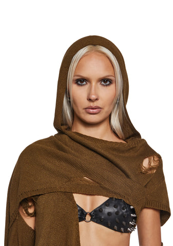 Compression Scarf Wrap Top - Green