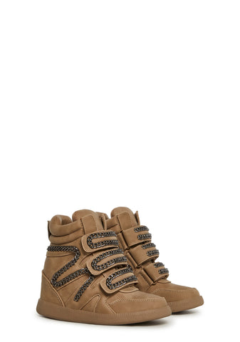 Ambient Wedge Sneakers With Chain