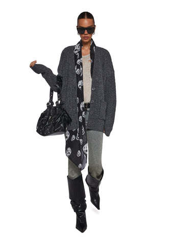 Rooftop Escape Knit Cardigan - Gray