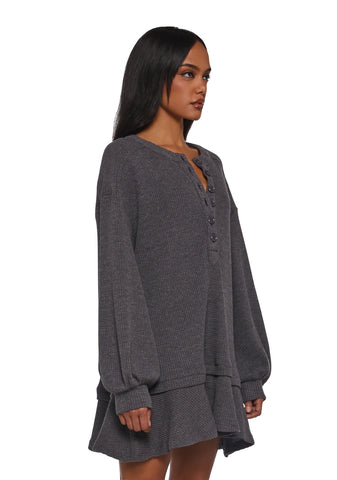 First Glances Trapeze Dress - Gray