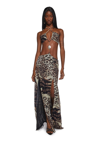 Dance Pulse Maxi Dress - Leopard