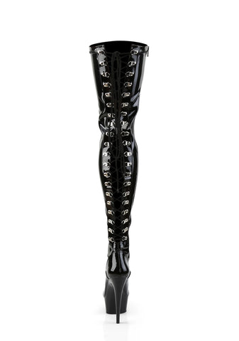 Delight-3063 Platform Thigh High Boots-Black