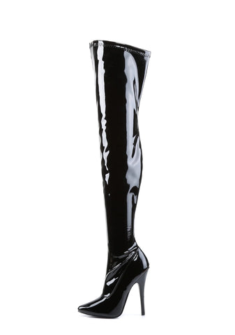 Domina-3000 Thigh High Boots-Black