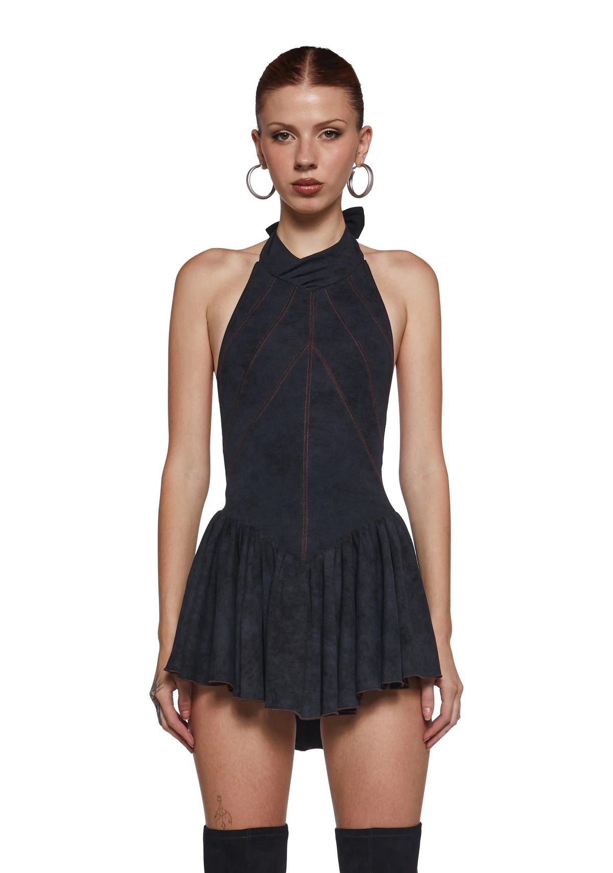 Your Socials Halter Dress