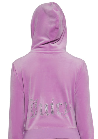 OG Big Bling Velour Hoodie - Purple
