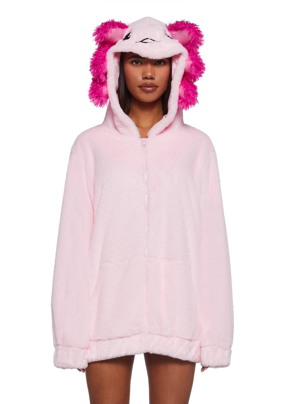 Axolotl Faux Fur Hoodie