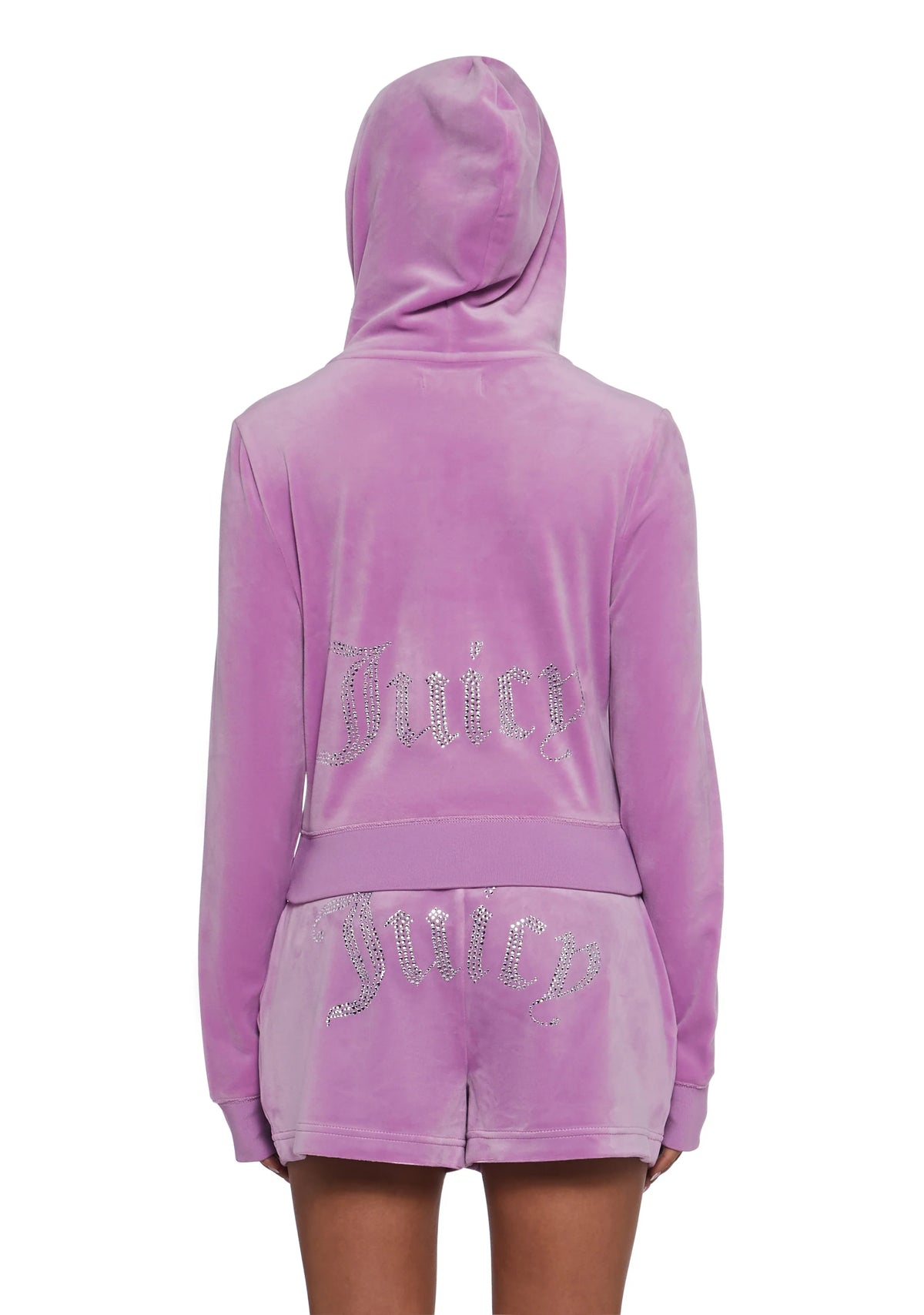 OG Big Bling Velour Hoodie - Purple