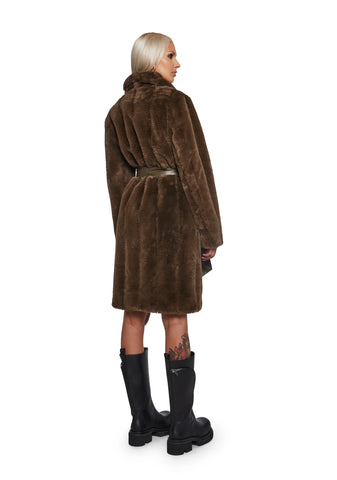 Signal Maxi Faux Fur Coat